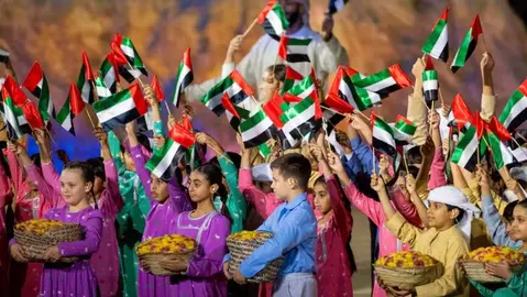 Celebraciones por el Día Nacional en Jebel Hafeet, el año pasado. (Tribunal Presidencial de EAU)