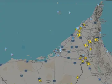Captura de pantalla de la web de seguimiento de vuelo Fligthradar24 este jueves.