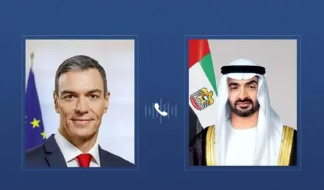 Los presidentes de EAU y Espa&ntilde;a. (WAM)