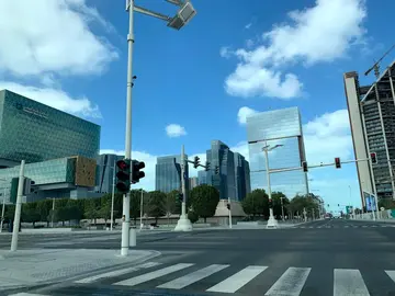 Un paso de cebra en Abu Dhabi. (EL CORREO)