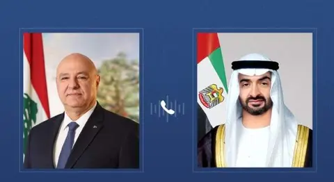 Los presidentes de EAU y del L&iacute;bano. (WAM)