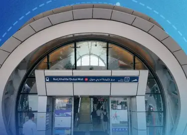 Una de las entradas del Metro Burj Khalifa. (RTA)