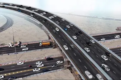 El puente de tres carriles recientemente inaugurado. (RTA)