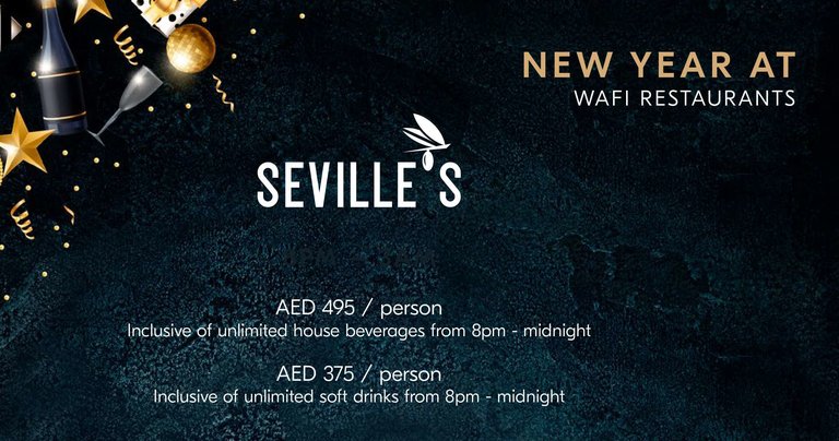Seville's menu Año Nuevo