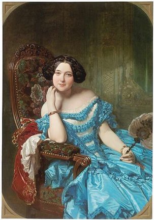 Amalia de Llano y Dotres, Condesa de Vilches, en la obra pintada por el Maestro Federico de Madrazo en 1853.