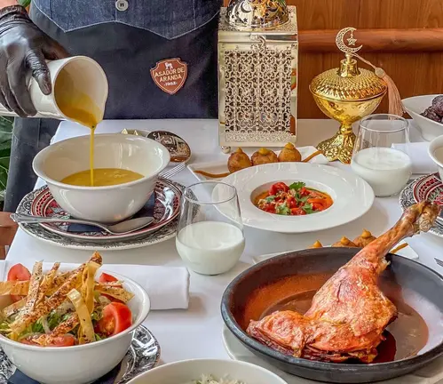 Algunos de los platos del Menú Iftar de Asador de Aranda.