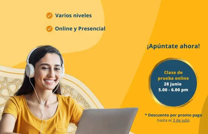 La clase de prueba gratuita del próximo curso de árabe en la UCAM es el 28 de junio.