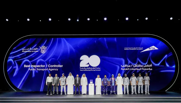 Un momento de la celebración del 20 aniversario de la RTA. (Dubai Media Office)