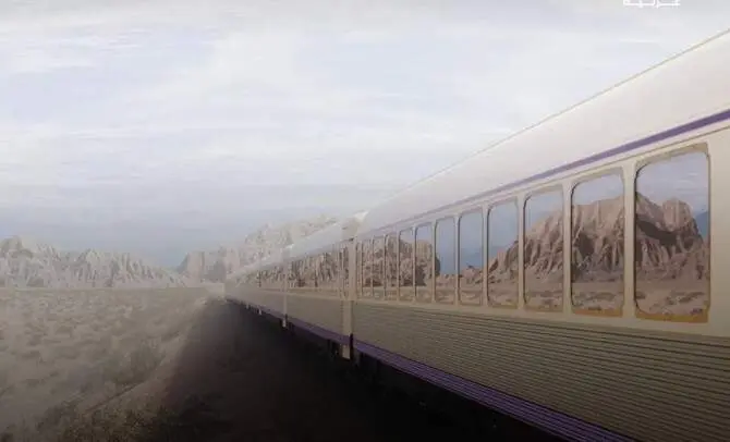 El tren de ultra lujo de Arabia Saudí. (X)