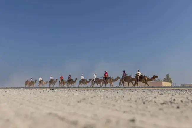 Participantes en la caravana del desierto en EAU. (WAM)