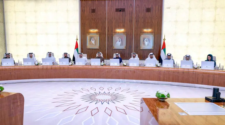 Reuni&oacute;n del Gabinete de EAU este lunes. (Dubai Media Office)