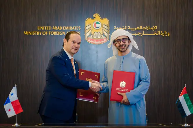 Ministros de Exteriores de Panam&aacute; y Emiratos &Aacute;rabes Abu Dhabi. (WAM)