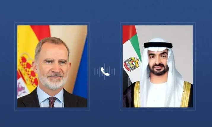 El presidente de EAU y el rey de Espa&ntilde;a. (WAM)