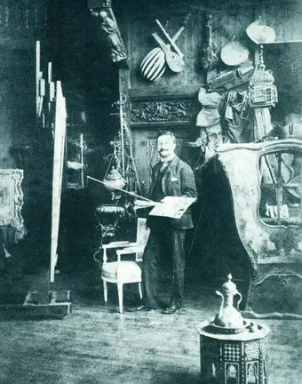 Andres de Santa Maria en su estudio. (Fuente externa)