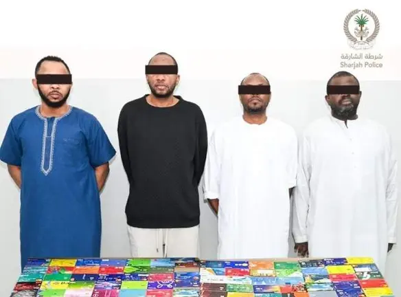 Detenidos en Sharjah en un operativo antidrogas. (Instagram)