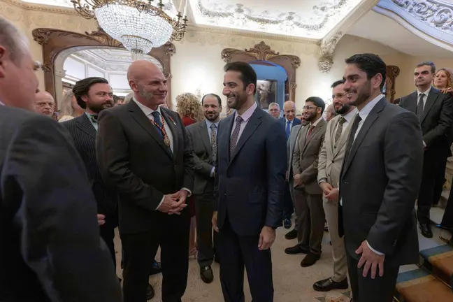 El jeque de Sharjah en la Real Academia de Doctores de Espa&ntilde;a. (WAM)