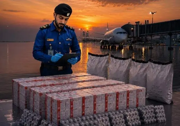Aduana de Dub&aacute;i difundi&oacute; esta imagen de la confiscaci&oacute;n de pastillas.