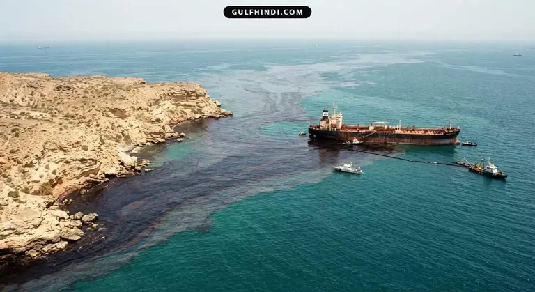 El derrame de petr&oacute;leo en la costa de Om&aacute;n. (X)