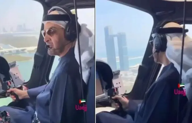 Capturas de pantalla del presidente pilotando el helic&oacute;ptero. (Instagram)