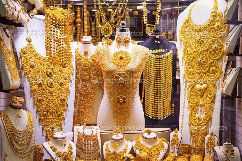 Una de las joyerías del Zoco del Oro en el barrio de Deira en Dubai.