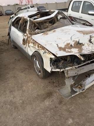 Una imagen del estado en que quedó el coche después del siniestro.