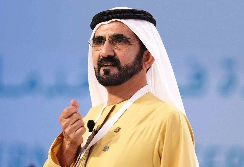 Una imagen del jeque Mohammed Bin Rashid Al Maktoum, gobernador de Dubai.