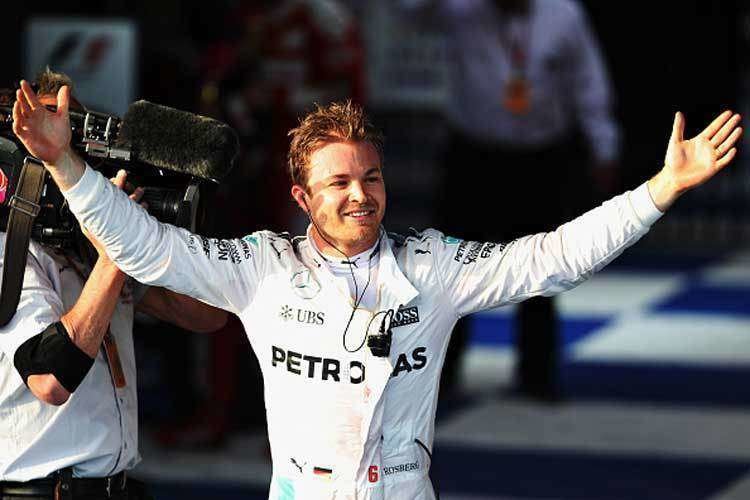 Nico Rosberg, tras proclamarse vencedor del Gran Premio de Bahréin. 