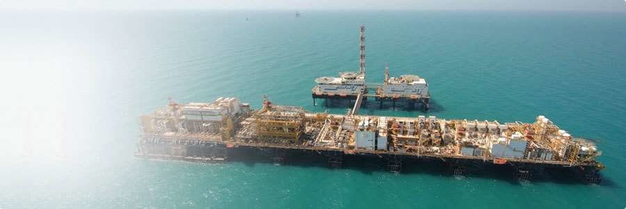 Una de las plataformas petroleras de Abu Dhabi.