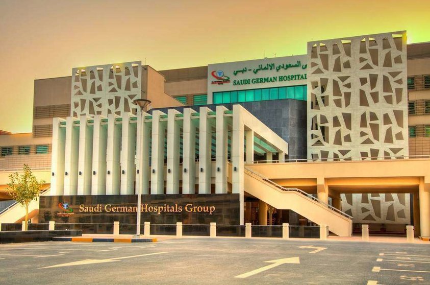 Una imagen del Saudi German Hospital en Dubai.