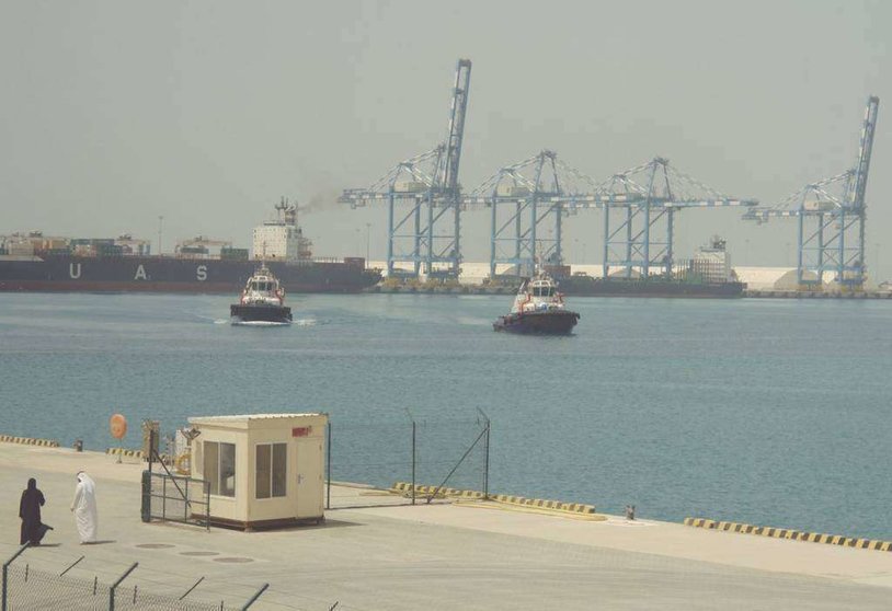 Imagen de Khalifa Port, en el emirato de Abu Dabi.
