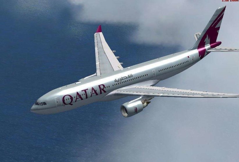 Un avión de la aerolínea Qatar Airways.