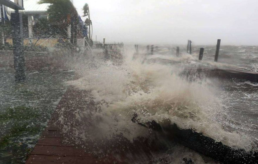 El huracán Matthew a su paso por el estado de Florida.