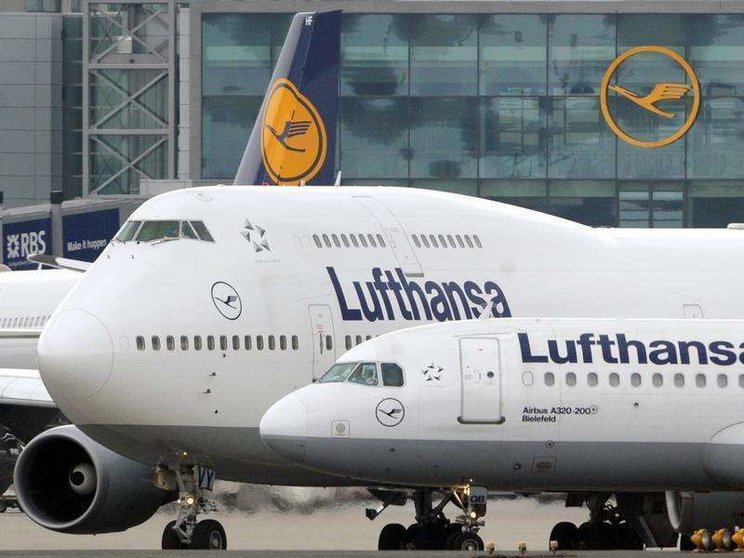 Un avión de la aerolínea alemana Lufthansa.