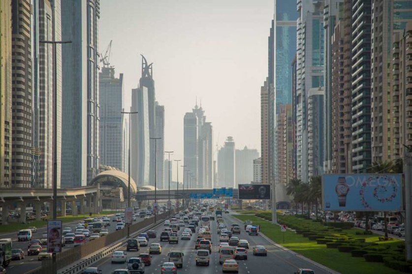 Sheikh Zayed Road se encuentra entre las vías afectadas.