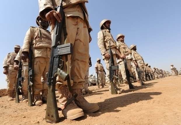 Soldados de Arabia Saudita en la frontera de su país con Yemen.