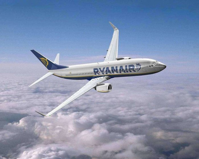 Un avión de la aerolínea irlandesa de bajo coste Ryanair.