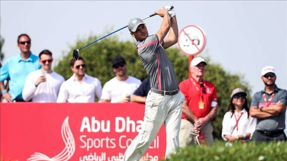 El golfista alemán durante el torneo de Abu Dhabi.