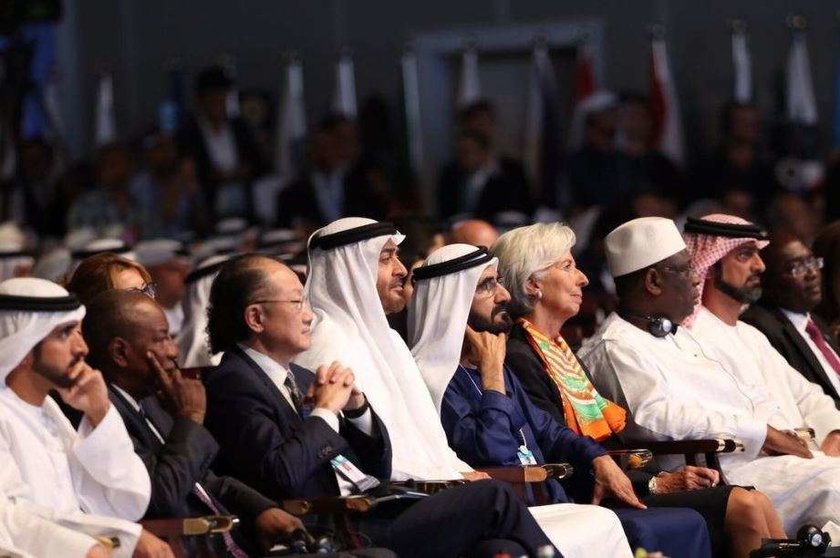 Líderes de Emiratos Árabes y del mundo han presidido la inauguración del Cumbre Mundial del Gobierno. (Dubai Media Office)