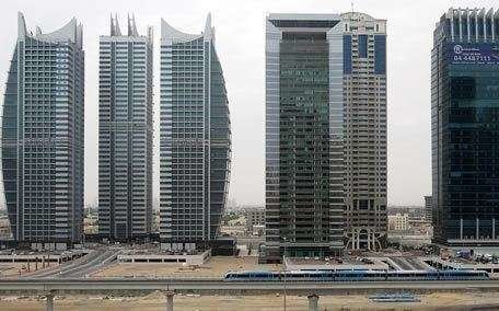 Una imagen de la zona de Jumeirah Lakes Towers en Dubai.