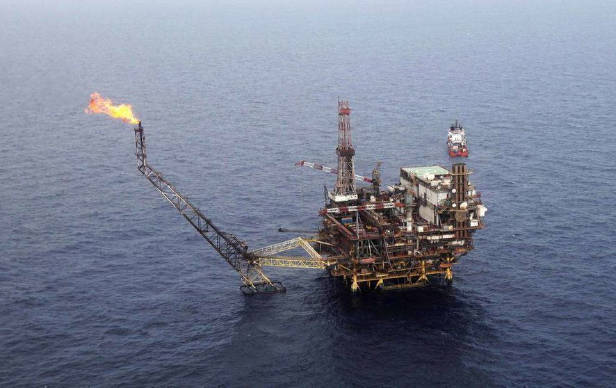 Una plataforma petrolera situada en Abu Dhabi.