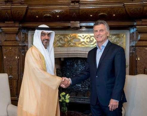 Mauricio Macri y el jeque Hamed bin Zayed.
