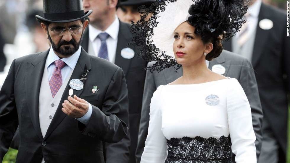 El jeque Mohammed bin Rashid Al Maktoum y la princesa Haya, en las carreras de Ascot. (CNN.com)