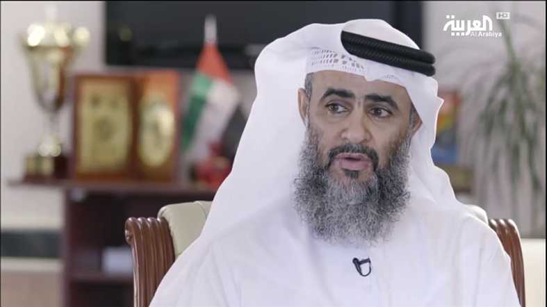 El ex miembro de la Hermandad Musulmana Abdul Rahman bin Subaih Khalifa Al Suwaidi, durante su entrevista. (Al Arabiya TV)