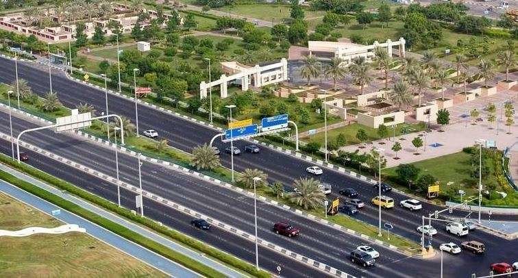 Una maqueta de una carretera en Abu Dhabi.