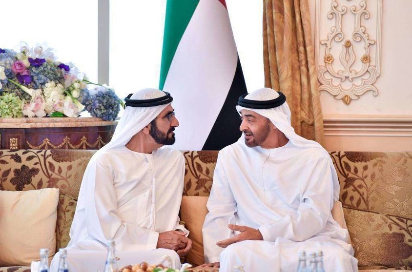 El gobernador de Dubai y el príncipe heredero de Abu Dhabi.
