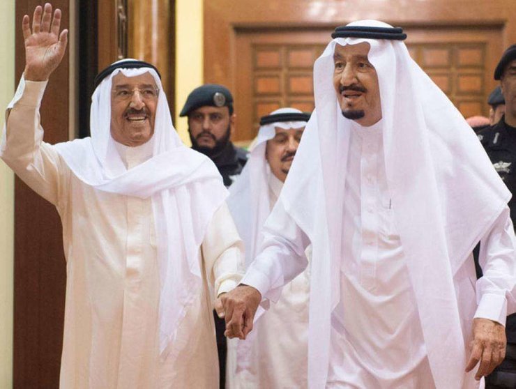 El rey de Arabia Saudita y el emir de Kuwait.