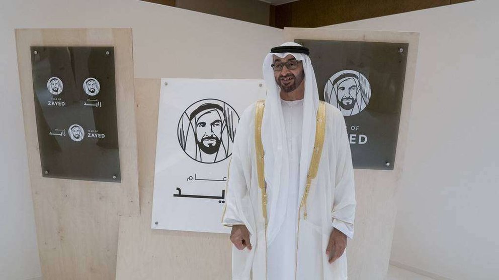 Sheikh Mohammed bin Zayed durante la presentación del logotipo del Año Zayed. (@MohamedBinZayed, Twitter)