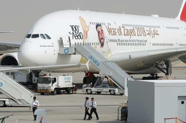 Airbus 380 de Emirates Airline dedicado al jeque Zayed, fundador del país. 