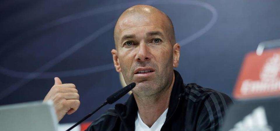 El hasta hoy entrenador del Real Madrid, Zidane.