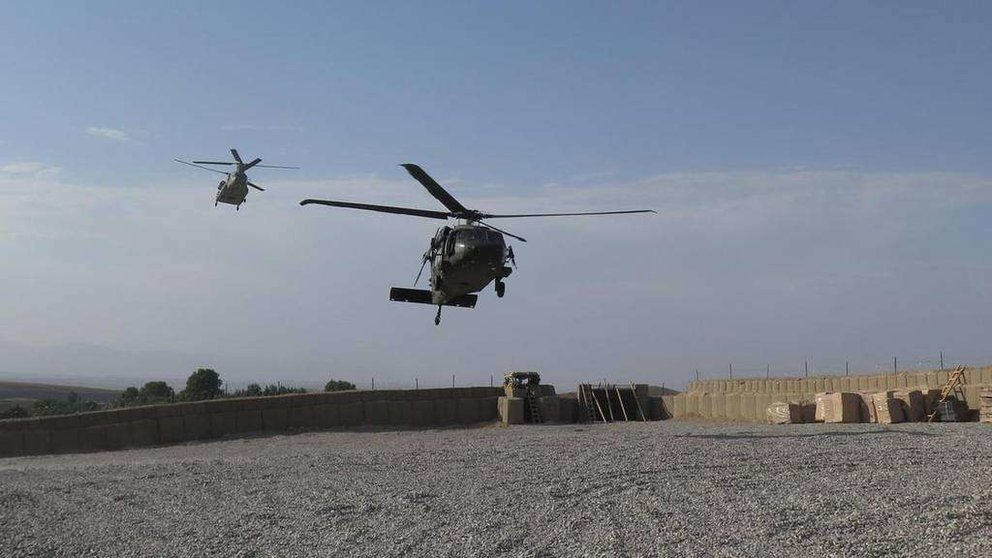 Helicópteros de la OTAN en Afganistán.